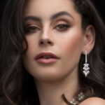 7049 Athena CUBIC ZIRCONIA COLLECTION - LUSH CRYSTAL DROP EARRINGS - CZER497 SILVER