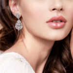 7866 Athena CUBIC ZIRCONIA - STARLET GLAM EARRINGS - (CZER480) EMERALD