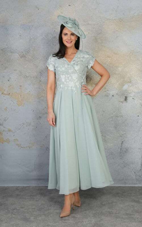 Richard Designs RDAD1301 Delphinium Dress in Solid Colour